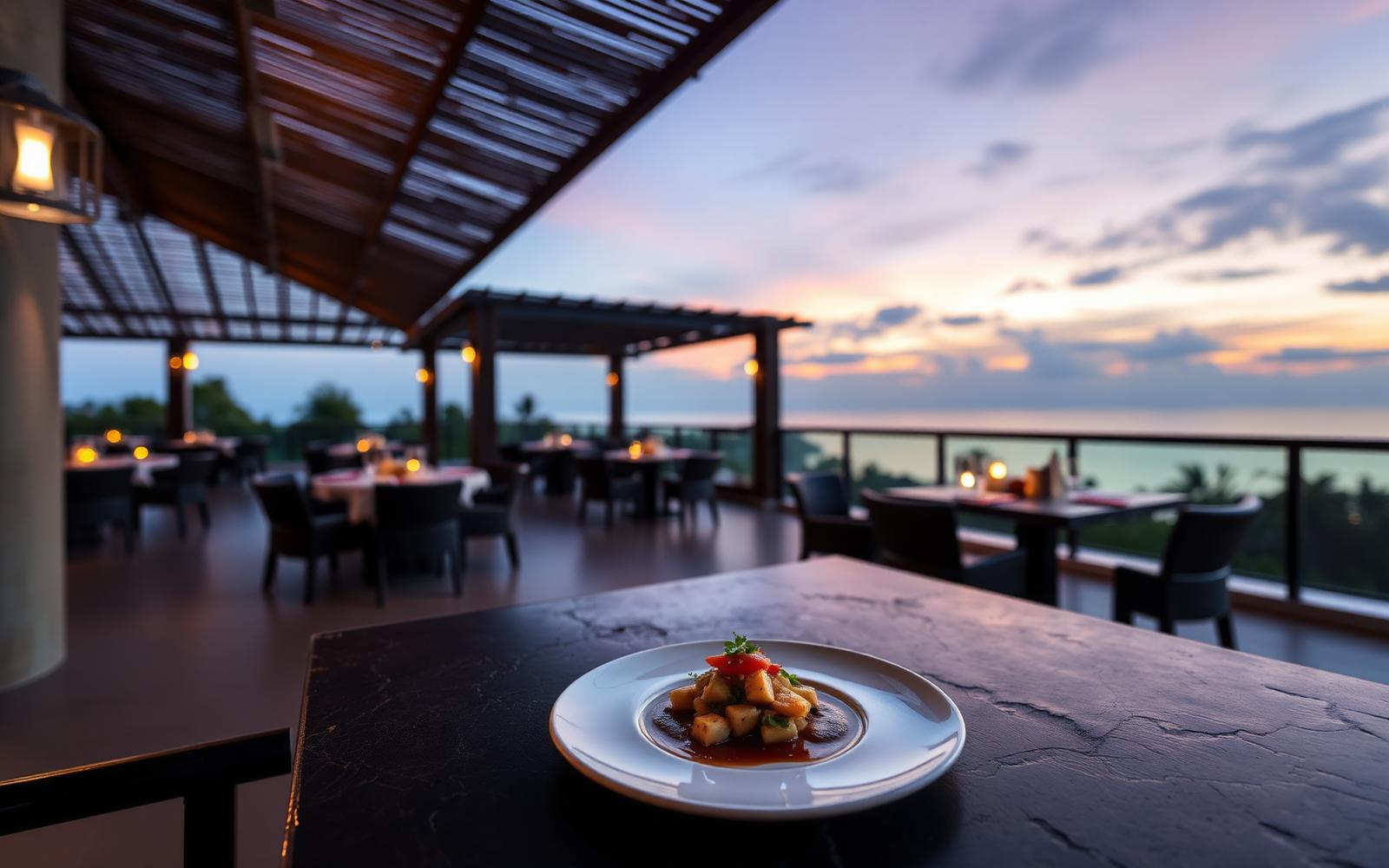 Open-air dining at Ceylon Crest